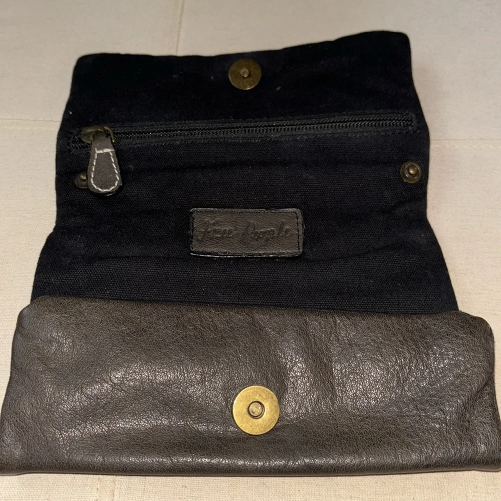 Free People Brown Fold-Over Leather Wallet - Picture 6 of 13